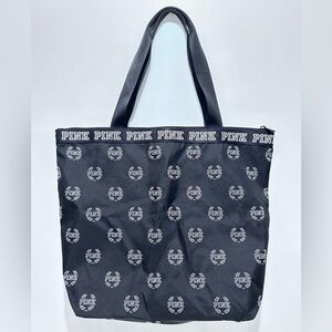 Victoria’s Secret PINK Black Logo Print Tote‎ Bag